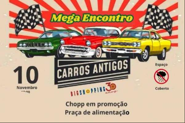 Encontro de Carros Antigos no Big Shopping traz nostalgia e clássicos