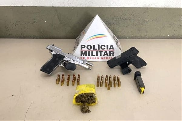 Dupla é presa com armas, munições e droga no Bom Jesus