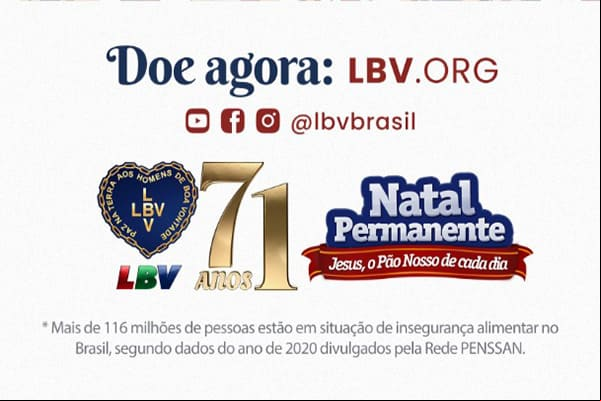 LBV distribui cestas básicas e pede doações
