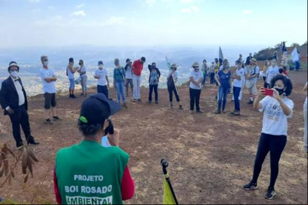 Serra do Rola Moça recebe protesto contra o Rodoanel Metropolitano