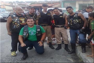 PM e motociclistas juntos em boa causa