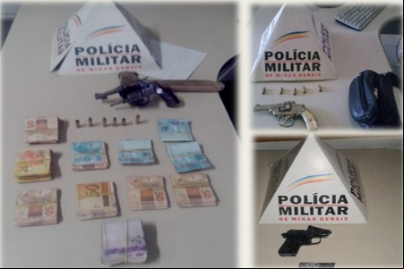 PM apreende três armas em Contagem