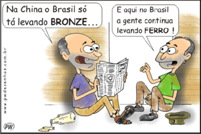 No Brasil e na China.