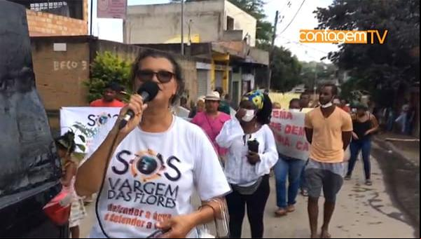 Protesto contra o Rodoanel no bairro Nascentes Imperiais