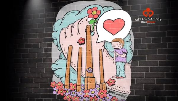 Artistas grafitam no ItaúPower Shopping